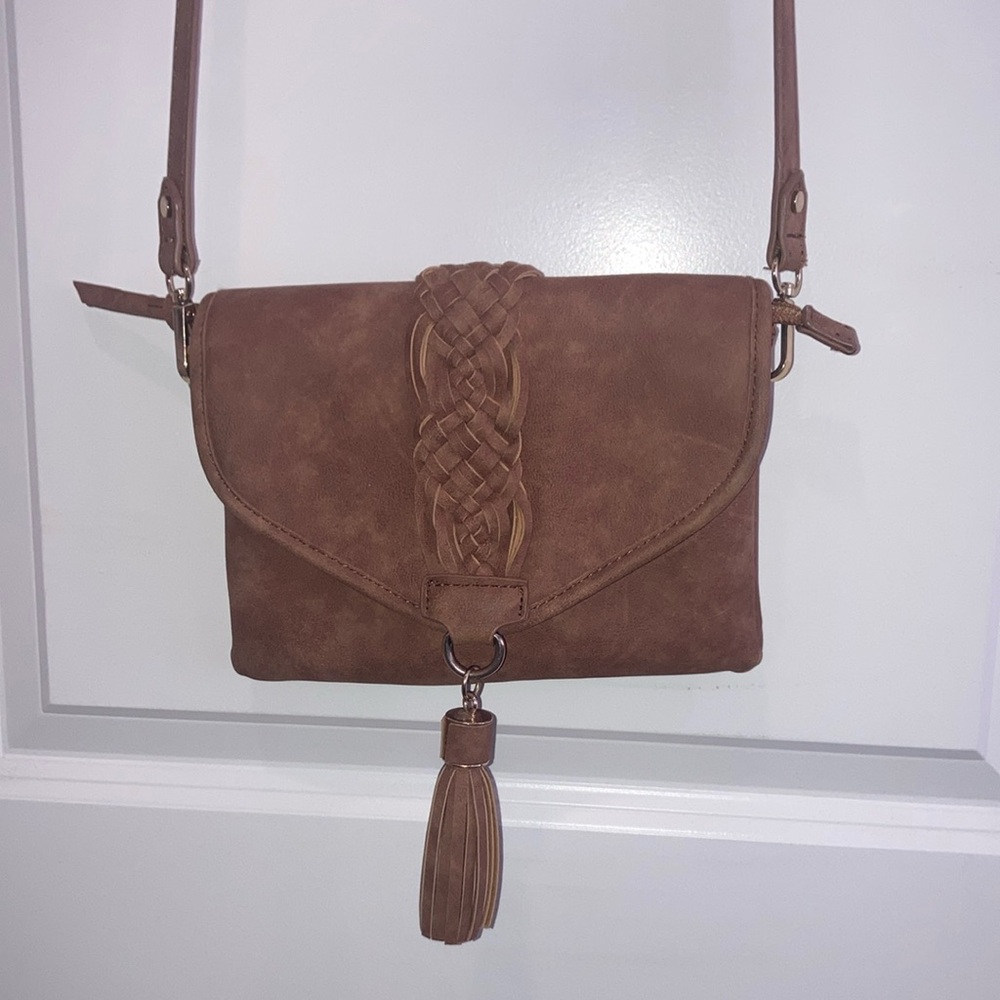 Crossbody with Braid & Tassel -  pockets